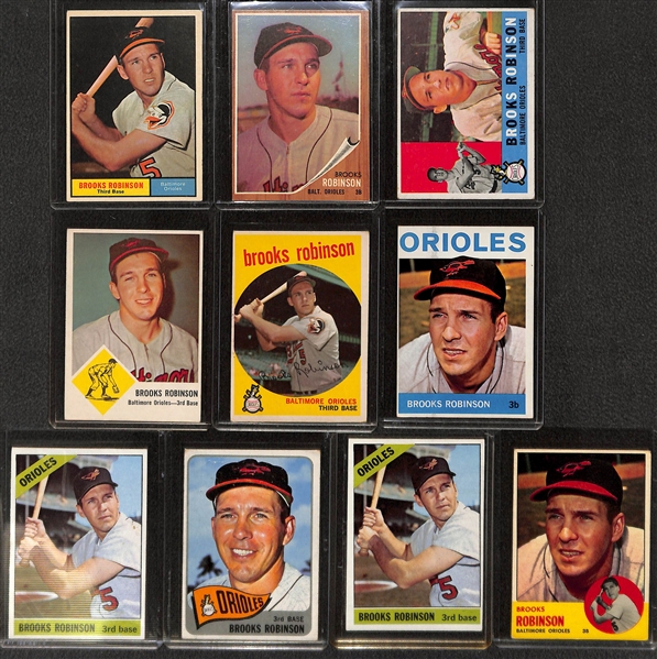 40+ 1950s-1970s Frank Robinson and Brooks Robinson Cards